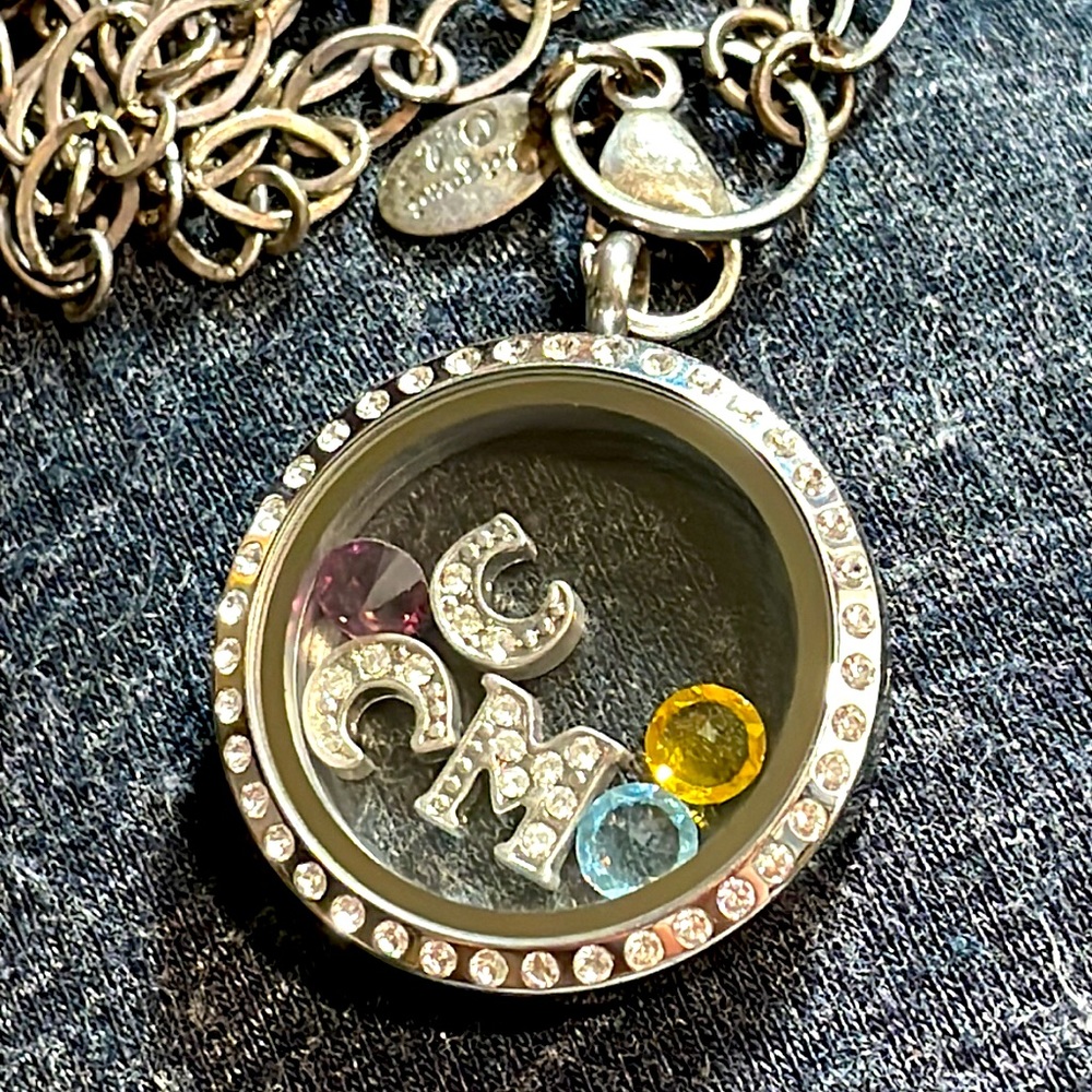 Origami Owl Necklace with charms